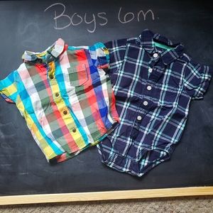 Boys 6m Plaid shirts